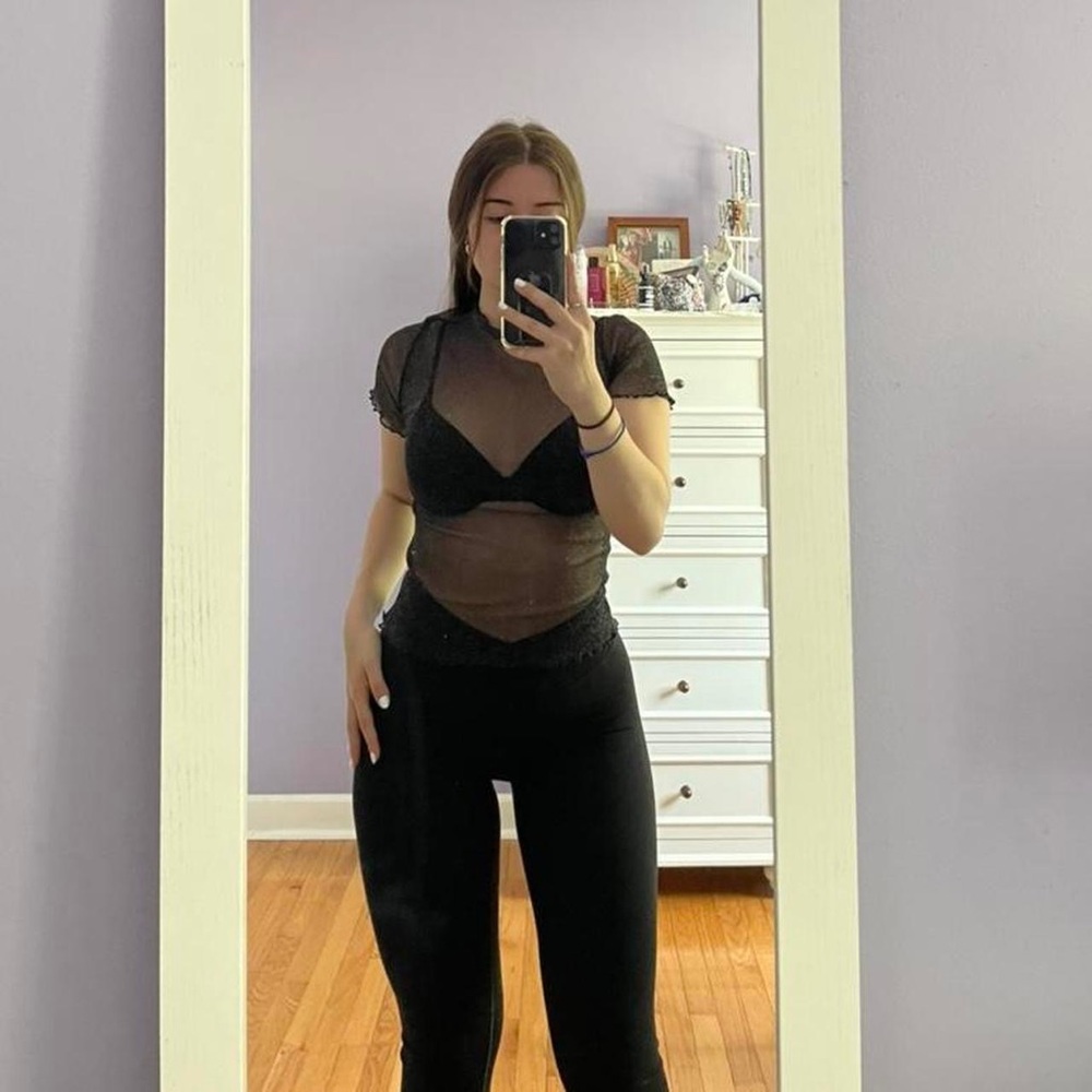 Black Sparkly mesh top